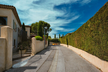 French street in town Aix-en-Provence. Aix-en-Provence, France