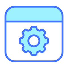 labor day vector outline icon, blue line vector design