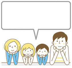 家族　二世代　ふきだし
