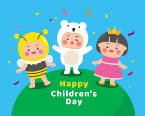 Cartoon World Children's Day Illustration