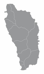 Dominica administrative map