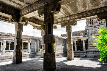 The Venkataramana Temple of Gingee or Senji in Tamil Nadu, India. It lies in Villupuram District, built by the kings of konar dynasty and maintained by Chola dynasty. Archeological survey of india.