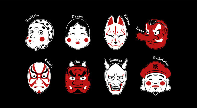 Premium Vector  Japanese cat mask icon