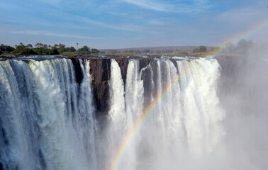 Victoria Falls on the Zambezi River between Zimbabwe and Zambia