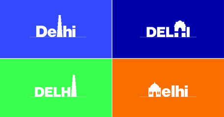 Delhi vector logo design 
