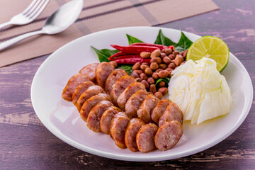 Thai sausage favorite street food