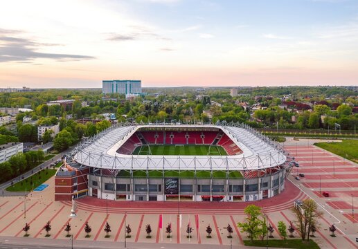 Widzew Stadium in Lodz, Poland - May 2021
