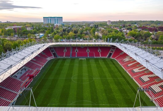 Widzew Stadium in Lodz, Poland - May 2021