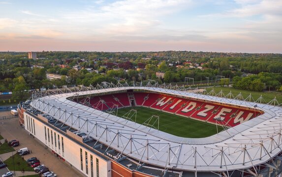 Widzew Stadium in Lodz, Poland - May 2021