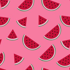 vector print of watermelons. seamless print of watermelons for clothing or print