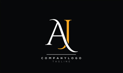 Abstract Letter Initial AJ JA 
 Vector Logo Design Template