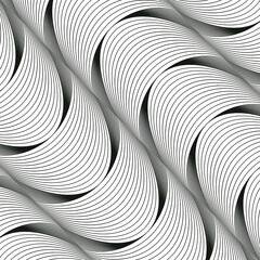 abstract wavy black and white background