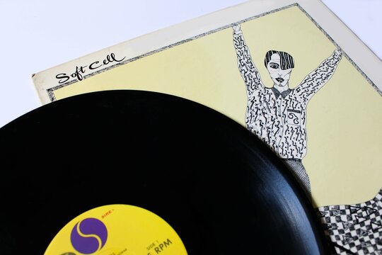 Synth-pop and new wave band, The Soft Cell music album on vinyl record LP disc. Titled: Tainted Love album cover in Miami, FL on September 1, 2021.