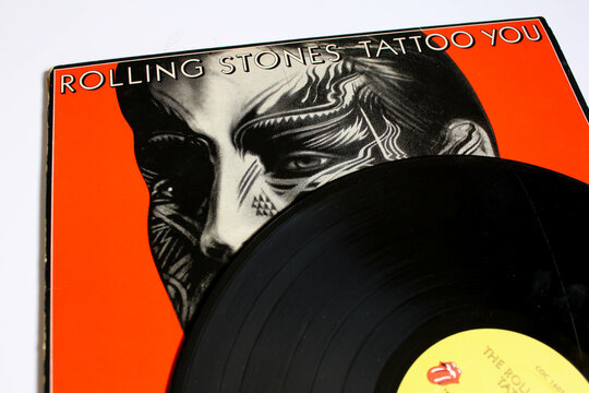  English rock band, The Rolling Stones music album on vinyl record LP disc. Titled: Tattoo You album cover. Taken in Miami, Fl on October 30, 2021. 