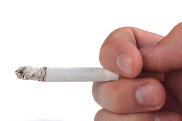 Person holding a cigarette