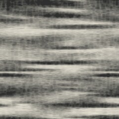 Seamless monochrome urban degrade striped effect in vector repeat graphic motif for print. Vector illustration. Modern worn aged fashion motif. Rough glitch effect. Abstract neutral material textile. - obrazy, fototapety, plakaty