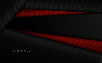Geometric beautiful background, textured slanting curtains in red and black