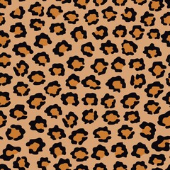 vector print leopard. seamless print of leopard skin. pattern of animal skins for clothing or print. feline family