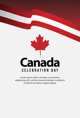 Fototapeta na wymiar Happy independence day of canada. template, background. Vector illustration