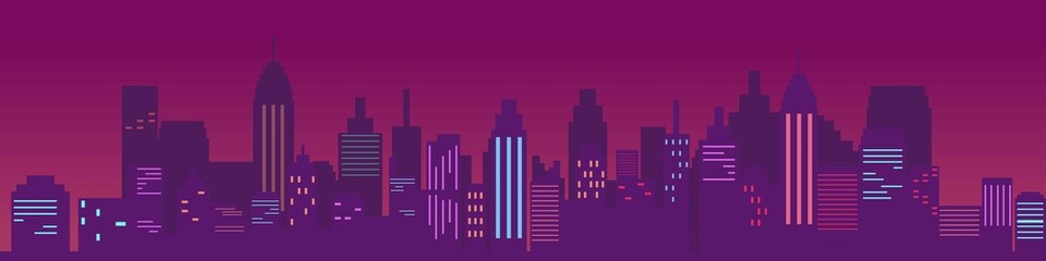 Naklejka premium Illustration vector design of urban cityscape