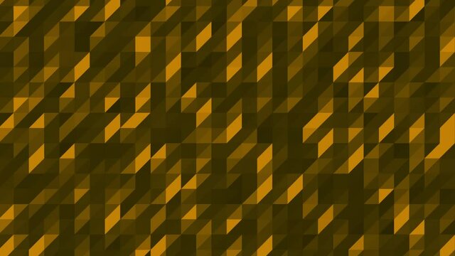 A bright animation of orange and black parallelogram shapes changing their shades
