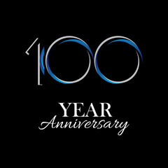 100 Year Anniversary Elegant Vector Template Design Illustration