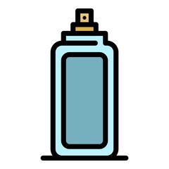 Deodorant icon. Outline deodorant vector icon color flat isolated