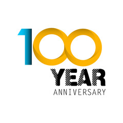 100 Year Anniversary Elegant Vector Template Design Illustration