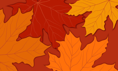 Maple leaves abstract illustration. Vector autumn background