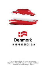 Happy independence day of Denmark. template, background. Vector illustration