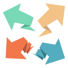 origami shape vector, good for flyer template, or presentation