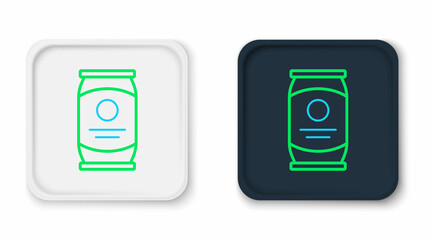 Line Beer can icon isolated on white background. Colorful outline concept. Vector