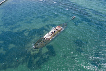 HMVS Cerberus Shipwreck in Port Philip Melbourne Bay Australia