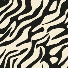 vector zebra print. zebra skin. black and white stripes. seamless zebra print for clothing or print
