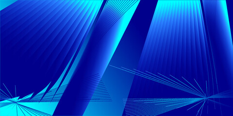 Abstract  Blue Background With Lines