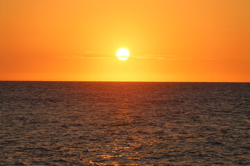 sunset at japan sea