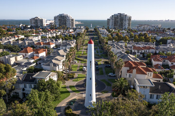 Port Melbourne an Affluent District of Australia with a Lighthouse Beacon