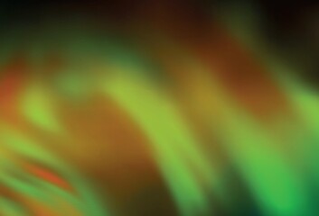 Dark Green, Yellow vector glossy abstract background.