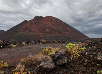 Der Vulkan "Umbra Vieja" auf La Palma im Oktober 2010, bei einer Wanderung im Regen. © Lichtblick