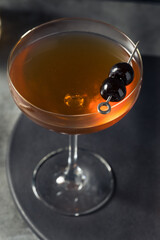 Boozy Refreshing Bourbon Manhattan Cocktail