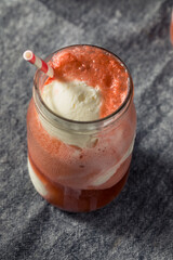Cold Cherry Cola Ice Cream Float