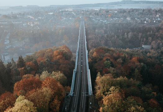 Railway Viaduct on a Foggy Morning