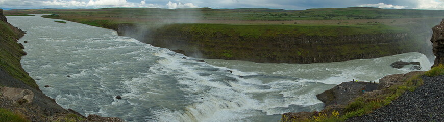 Obraz na płótnie Canvas Waterfall Gullfoss on Iceland, Europe 