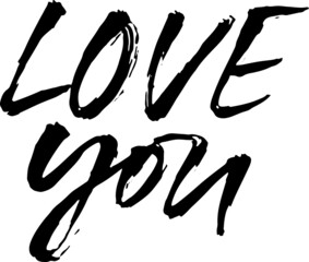 Thank you. Handwritten dry brush inscription. Hand drawn modern lettering. Thank you card. Vector illustration.