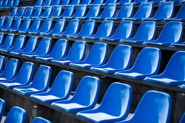 Bleacher plastic Seats at the sport stadium