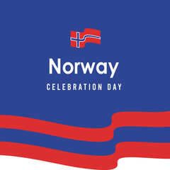 Happy independence day of Norway . template, background. Vector illustration
