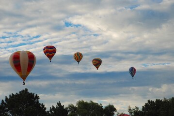 hot air balloon in flight