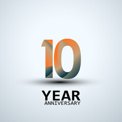 10 Year Anniversary Vector Template Design Illustration