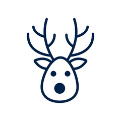 Deer icon logo template isolated on white background.