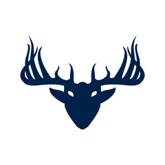Deer icon logo template isolated on white background.